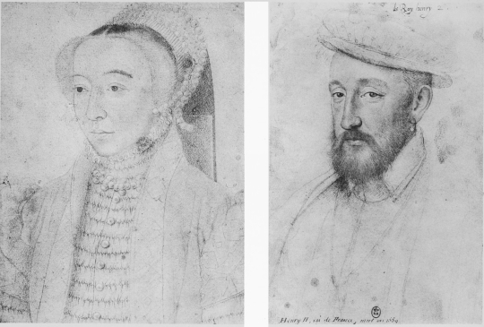 Plate X.

CATHERINE DE MEDICIS.

Attributed to Corneille de Lyon.

Musée Condé.

HENRI II.

François Clouet.

Bibl. Nat. Paris.

To face page 26.