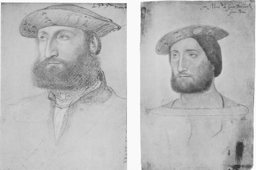 Plate LV.

MONSIEUR DE NEVERS.

Musée Condé. Jean Clouet.

DUC DE GUISE.

Musée Condé. Jean Clouet.