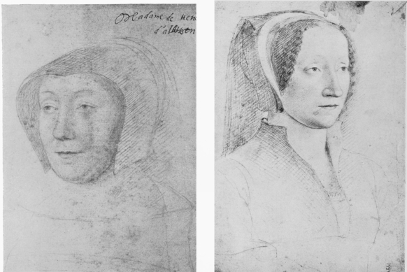 Plate LIX.

MADAME DE VENDÔME D’ALENÇON.

Photo Giraudon.

Musée Condé.

Jean Clouet.

JEANNE BOUCAULT.

Musée Condé.

Jean Clouet.