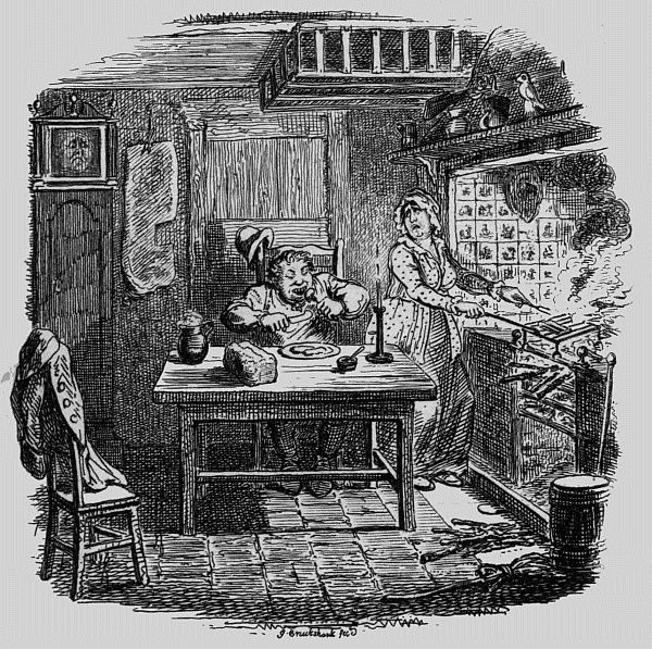 Man dining while wife laments