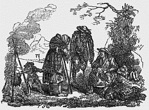 People at a campfire