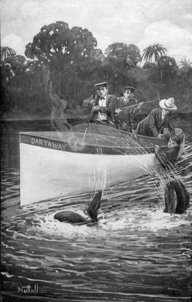 THE CREATURE WAS LASHING ABOUT IN A DEATH STRUGGLE