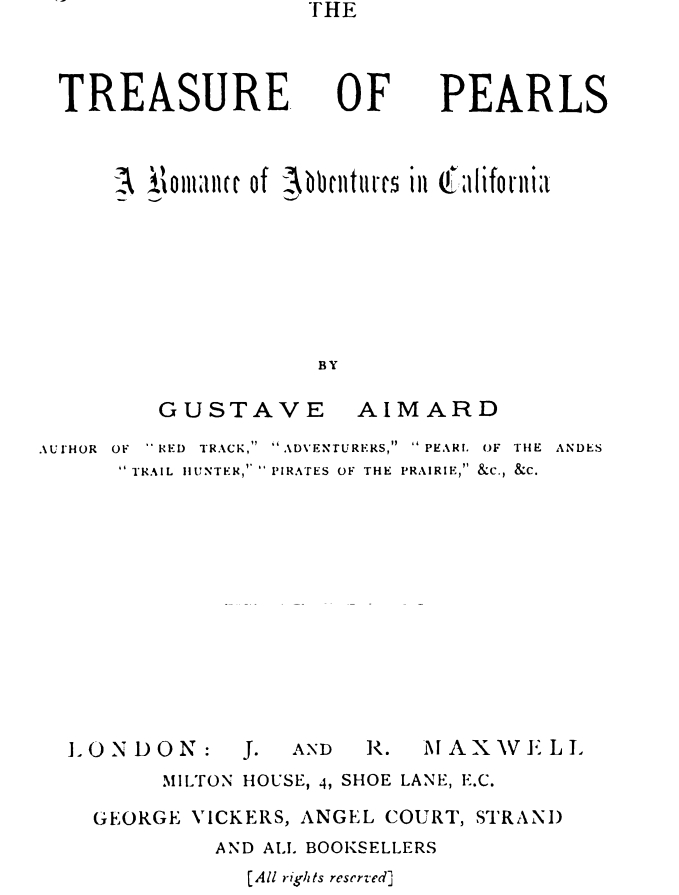 The Project Gutenberg eBook of The Treasure of Pearls, by Gustave