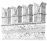 BRICK BATTLEMENT—VICCOLO CAVALETTO, VERONA.