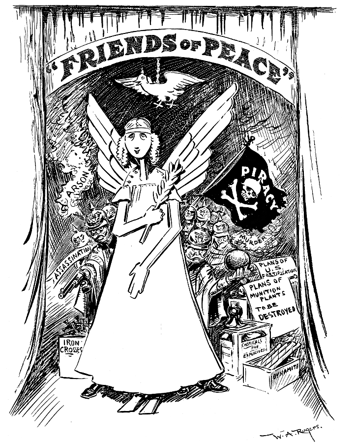 German soldiers hiding behind the peace exhibition.