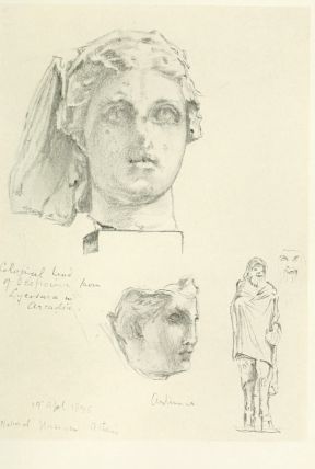 This illustration is from the colossal head of Despoina
from Lykósoura in Arcadia, now in the Central Museum, Athens.

The small figure is a Pan, also in the Museum.