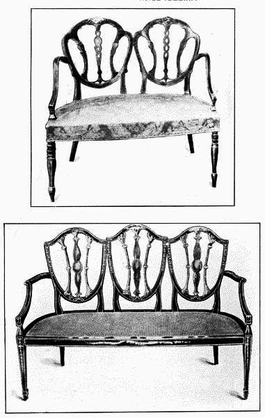 Figure 32. HEPPLEWHITE SETTEES.