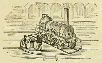 (‡ Locomotive On Turn-Table.)