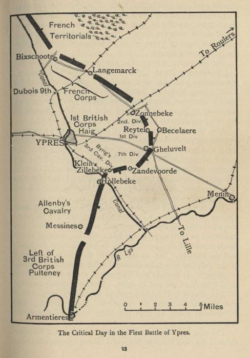 The Critical Day in the First Battle of Ypres.