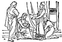 holy family and Simeon again in drawing