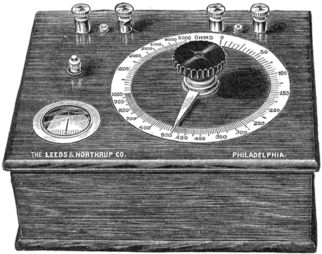 Fig 581Ohmmeter It consists essentially of a slide wire Wheatstone bridge with the scale