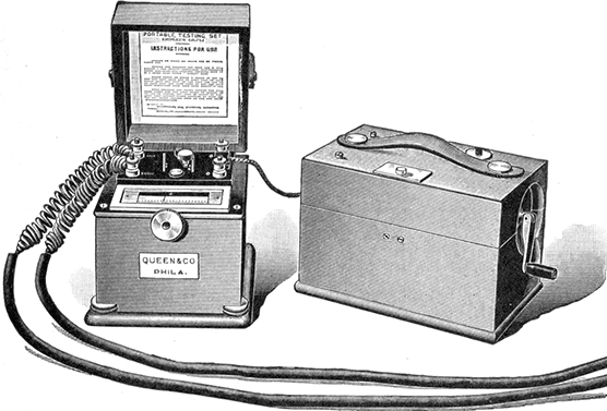 Fig 586Evershed portable ohmmeter set This testing set consists of a direct reading ohmmeter
