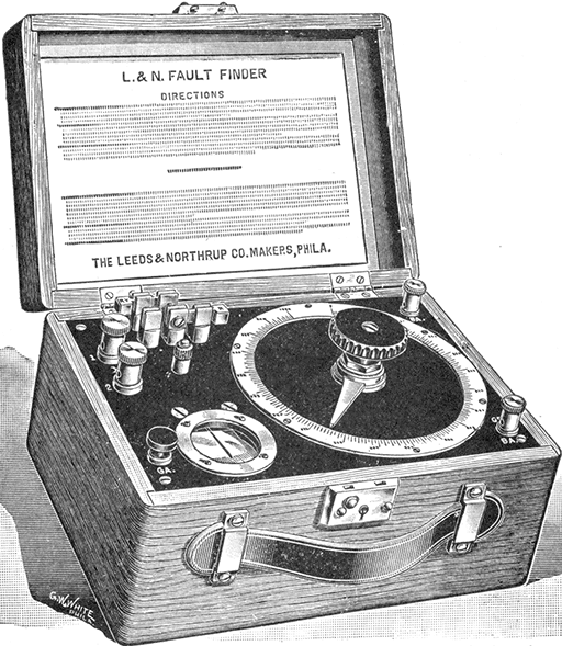 Fig 587Leeds and Northrup fault finder A lineman's instrument for the location of faults