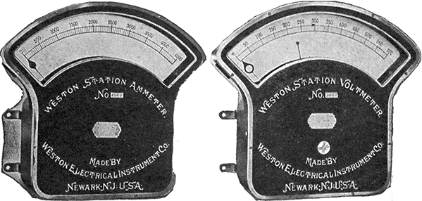 Figs 651 and 652Weston illuminated dial station voltmeter and ammeter The voltmeter
