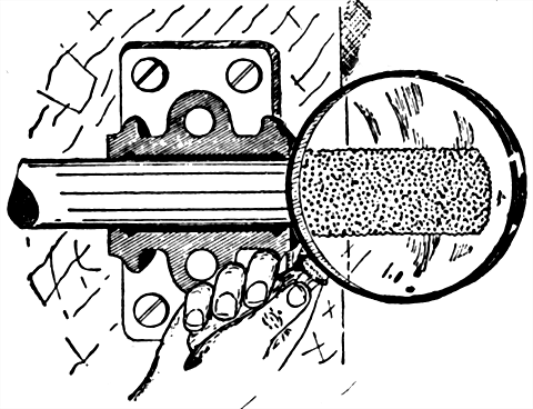 Fig 683Imaginative view of a shaft showing its rough granular structure In operation