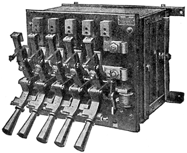 Fig 759Cutler-Hammer multiple switch starter with no voltage release for use with large