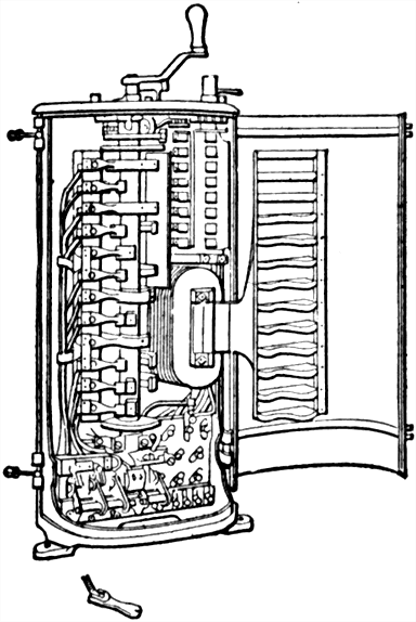 Fig 770General Electric type K7 controller with cover open showing construction The