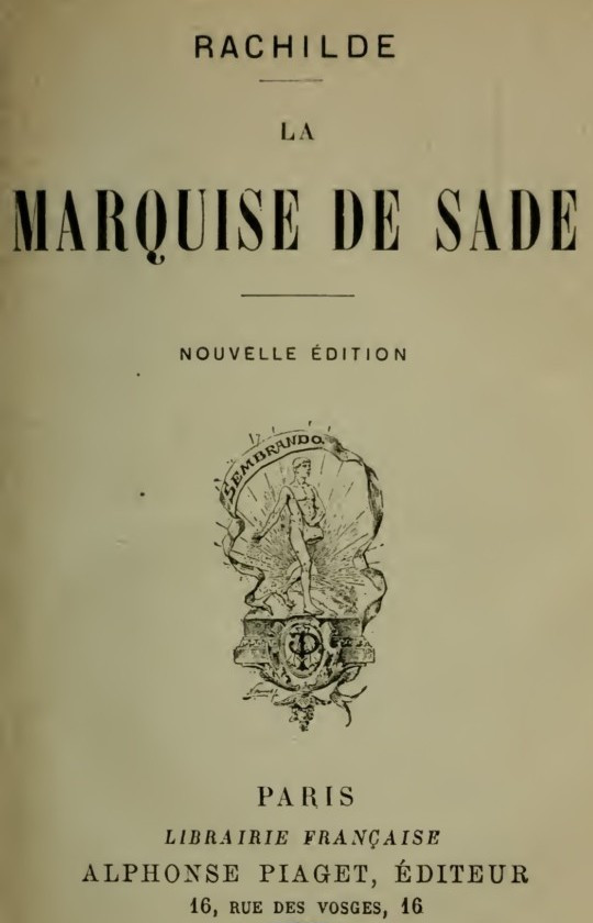 The Project Gutenberg eBook of La Marquise de Sade, by Rachilde.