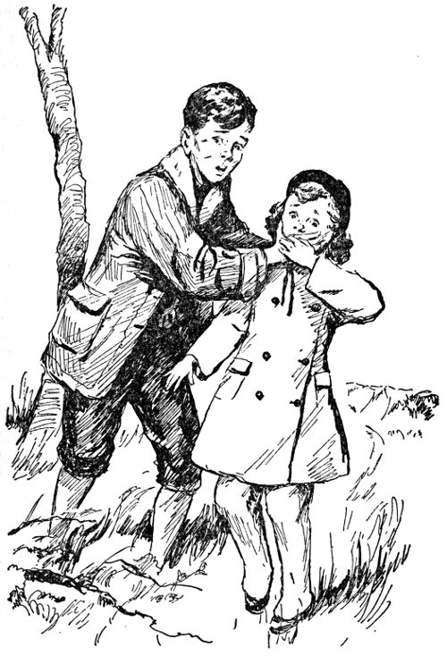 The boy clapped his hand over his sister&rsquo;s mouth