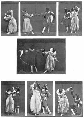 Image not available: Seventeenth Century Court Dances

The Saraband (1)&mdash;The Allemand (3)&mdash;The other groups are from the
Minuet&mdash;6 and 5 (in that order) represent the Mirror figure in the
Minuet de la Reine

To face page 54