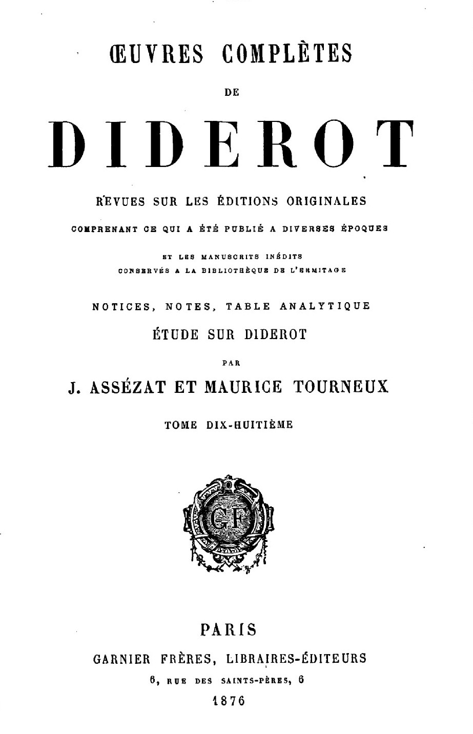 The Project Gutenberg eBook of Lettres A Mademoiselle Volland, by Denis Diderot. photo