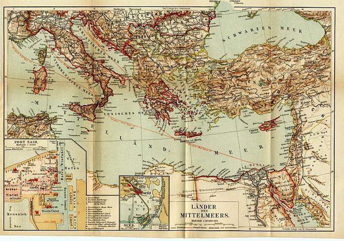 L&auml;nder des Mittelmeers.