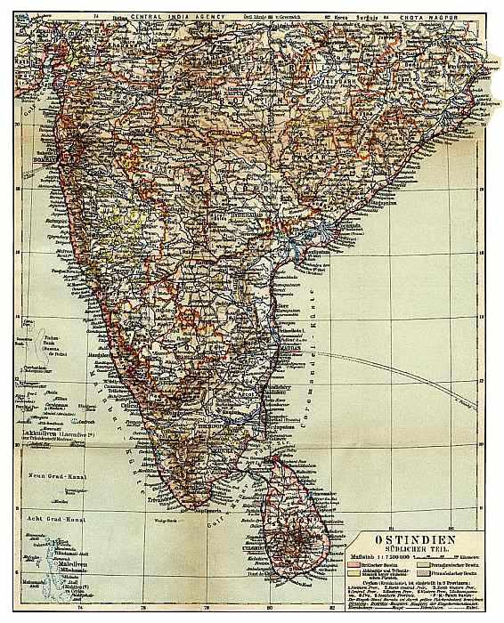 Ostindien, s&uuml;dl. Teil.