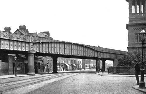 BRIDGE CARRYING THE D. W. AND W. RAILWAY (LOOP LINE)
OVER AMIENS STREET, DUBLIN