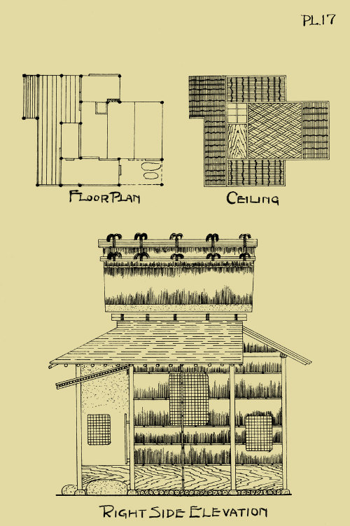 Plate 17: FLOOR PLAN, CEILING, SIDE ELEVATION