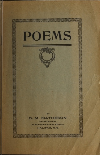 The Project Gutenberg eBook of Poems, by D. M. Matheson.