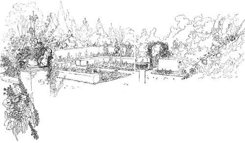 garden view - two pages wide