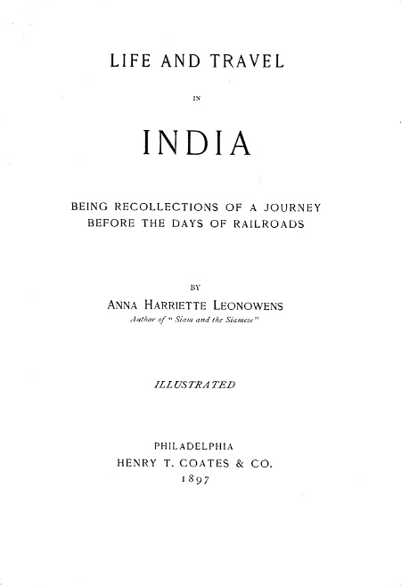 The Project Gutenberg eBook of Life And Travel In India, by Anna