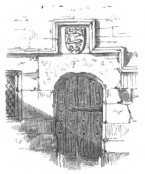 Image unavailable: DOORWAY IN COTTAGE, WITH
ROYAL ARMS, PONTEFRACT.