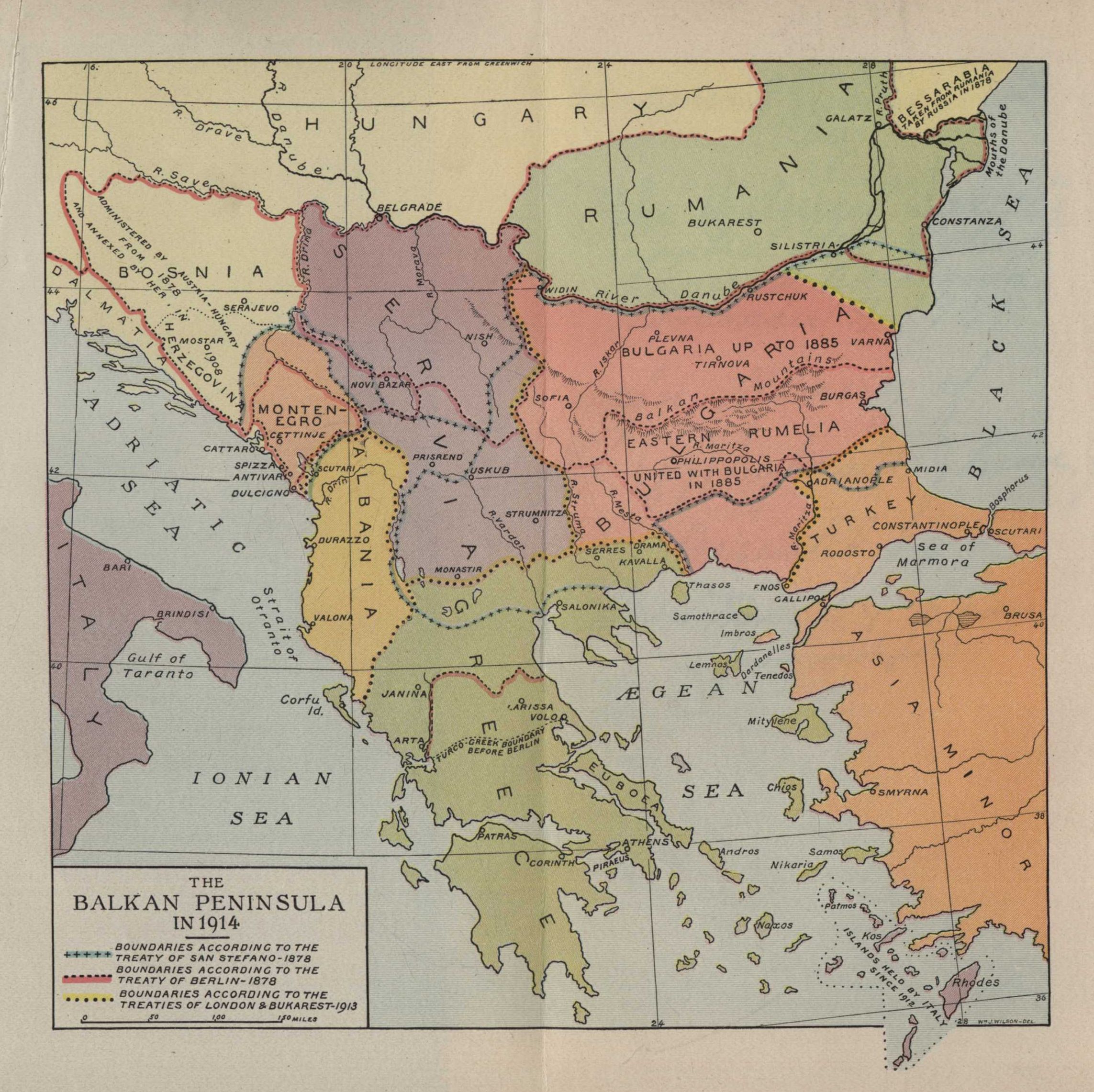 Balkan Peninsula 1914 Outline