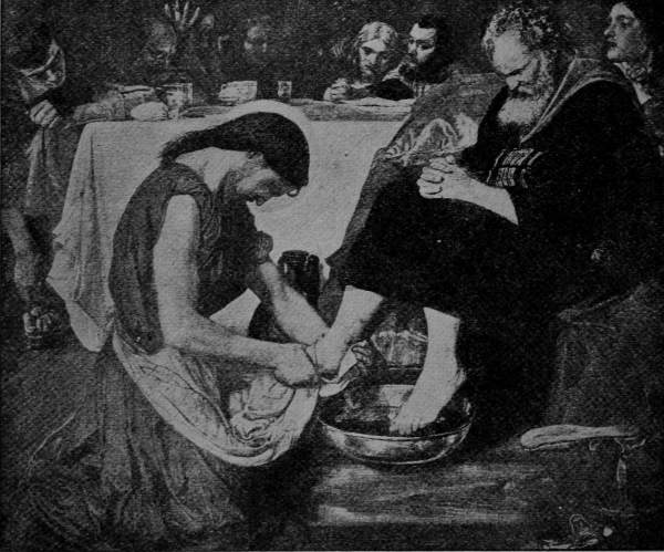 JESUS WASHING PETER'S FEET, Brown