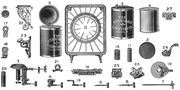 Images of parts in following list