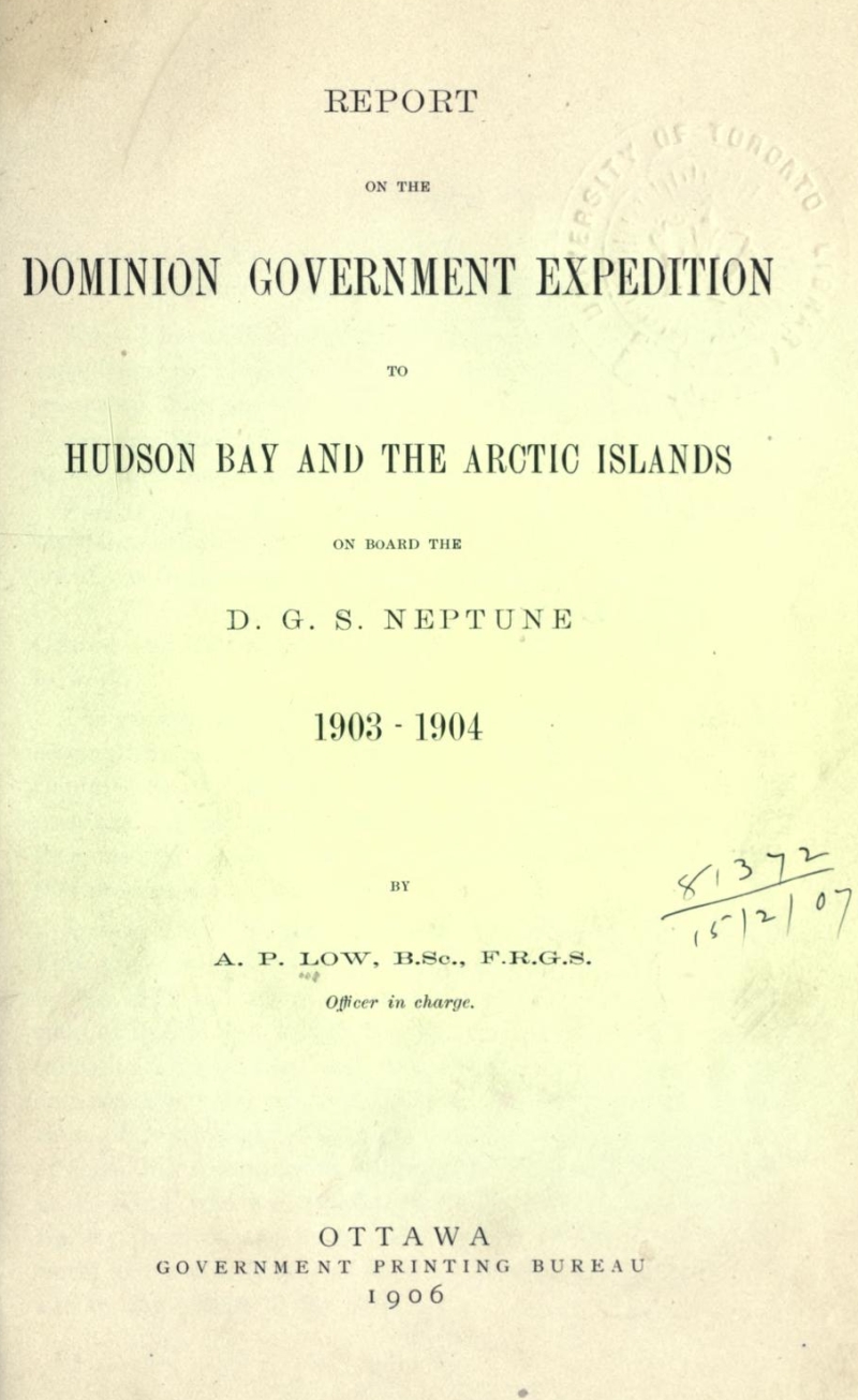 The Project Gutenberg eBook of Report on the Dominion Government Expedition  to Hudson Bay, by A. P. Low