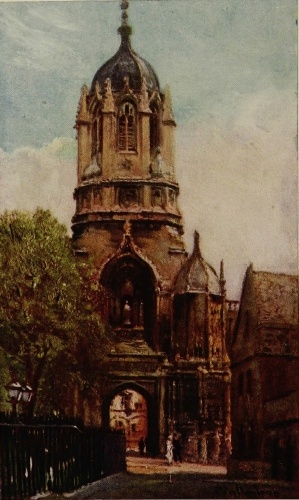 TOM TOWER, CHRISTCHURCH COLLEGE

The Tower to the level of the finial of the ogee-headed window is of the date
of Wolsey’s foundation; the remaining part was added by Sir Christopher Wren.