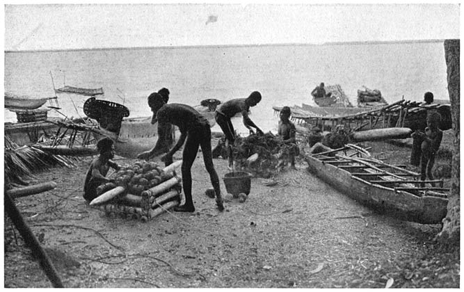 Scene in the Wasi (Ceremonial Exchange of Vegetables for Fish)