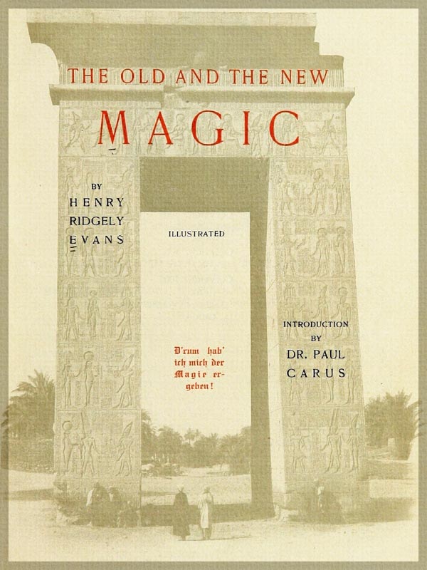 The Old And The New Magic By Henry Ridgely Evans A - 
