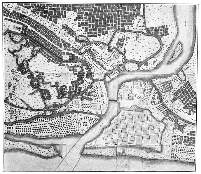 Plan of the city of Manila and its environs and suburbs on the other side of the river, by the pilot Francisco Xavier Estorgo y Gallegos, 1770