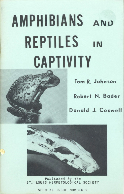 Amphibians And Reptiles In Captivity By Tom R Johnson Robert N