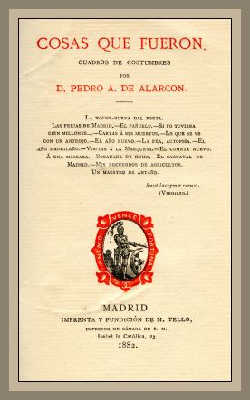 The Project Gutenberg eBook of Cosas que feron, por D. Pedro A. de Alarcón.