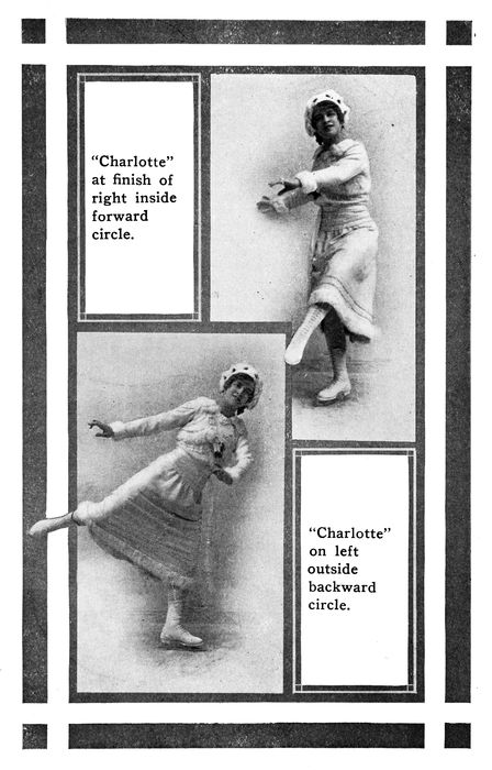 “Charlotte” at finish of right inside forward circle.  “Charlotte” on left outside backward circle.