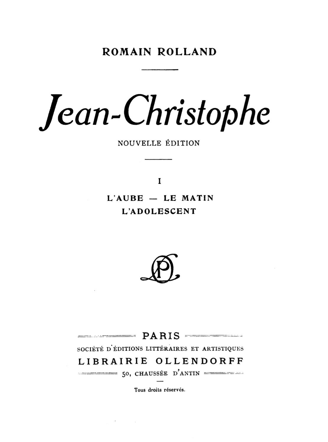 The Project Gutenberg Ebook Of Jean Christophe Volume 1 Of 4 By Romain Rolland