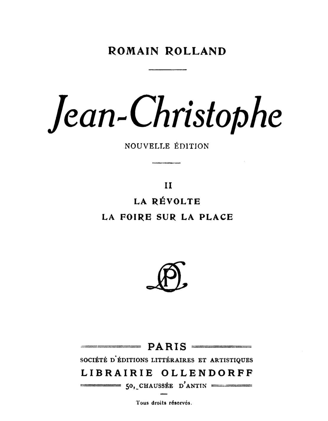 the project gutenberg ebook of jean christophe volume 2 of 4 by romain rolland