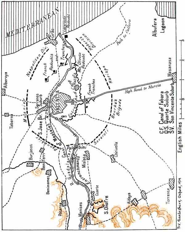 Plan of Suchet’s investment of Valencia