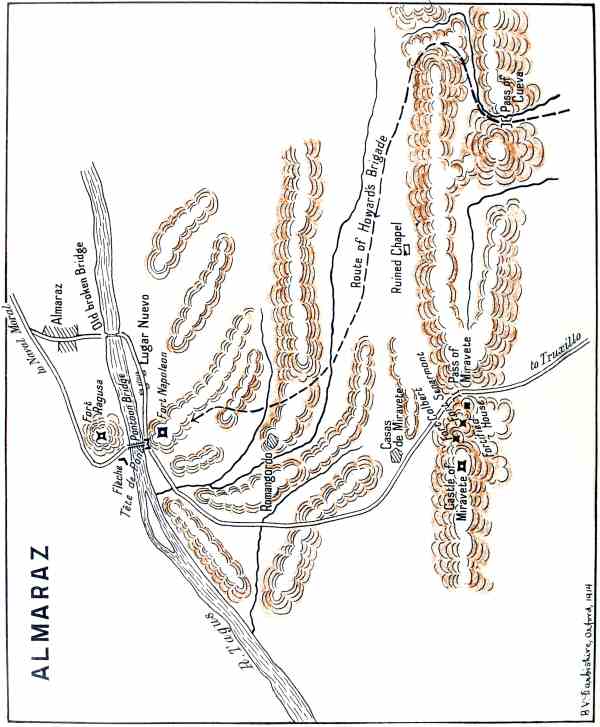 Map of the district round Almaraz