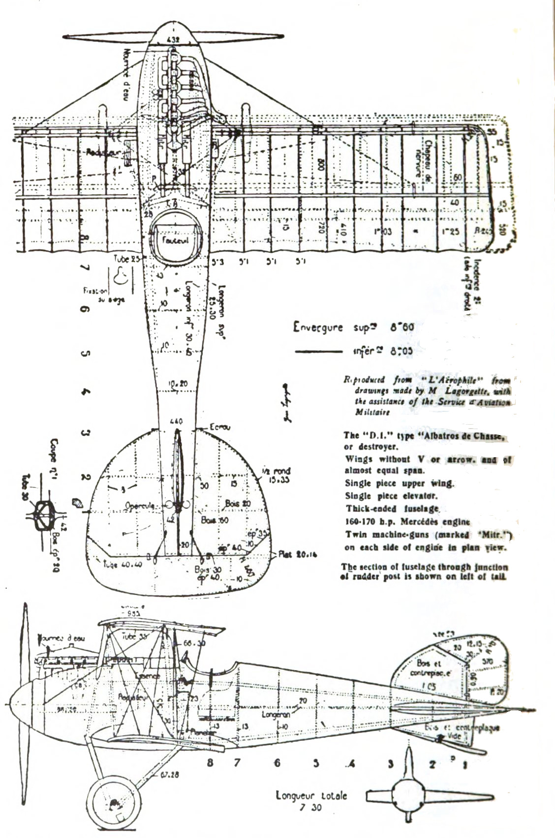 Fig. 36. Veneer Fuselage Construction of the German "Albatros" Speed Scout.