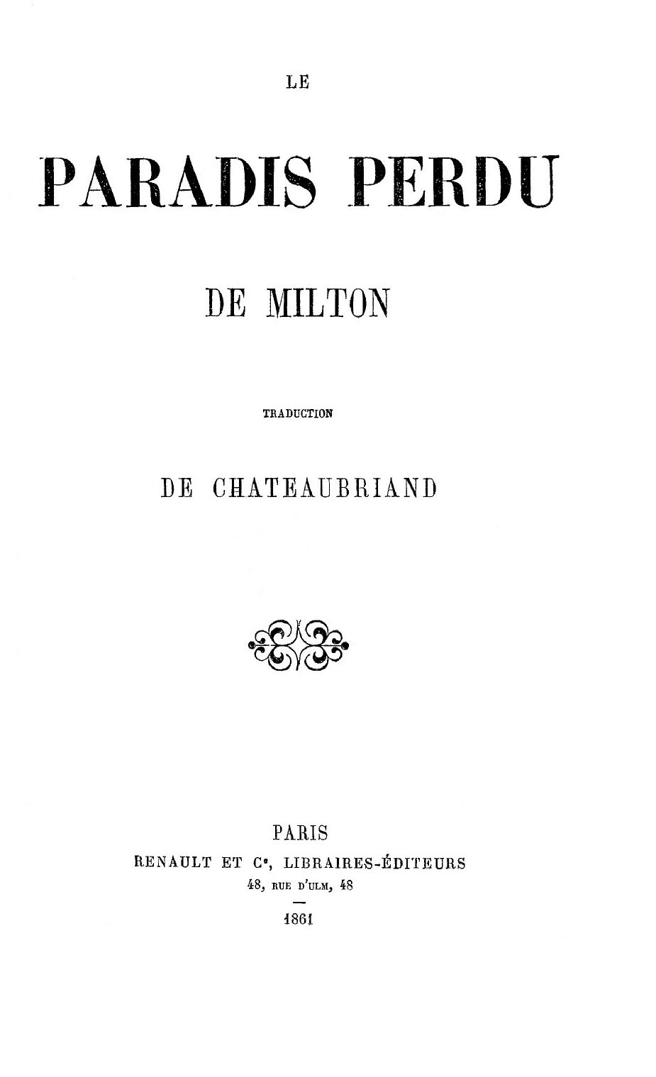 The Project Gutenberg Ebook Of Le Paradis Perdu By John Milton
